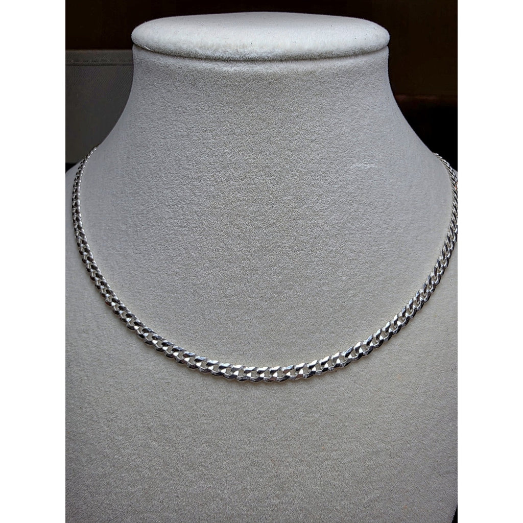 22" 4mm Cuban Curb 925 Sterling Silver 9.62g