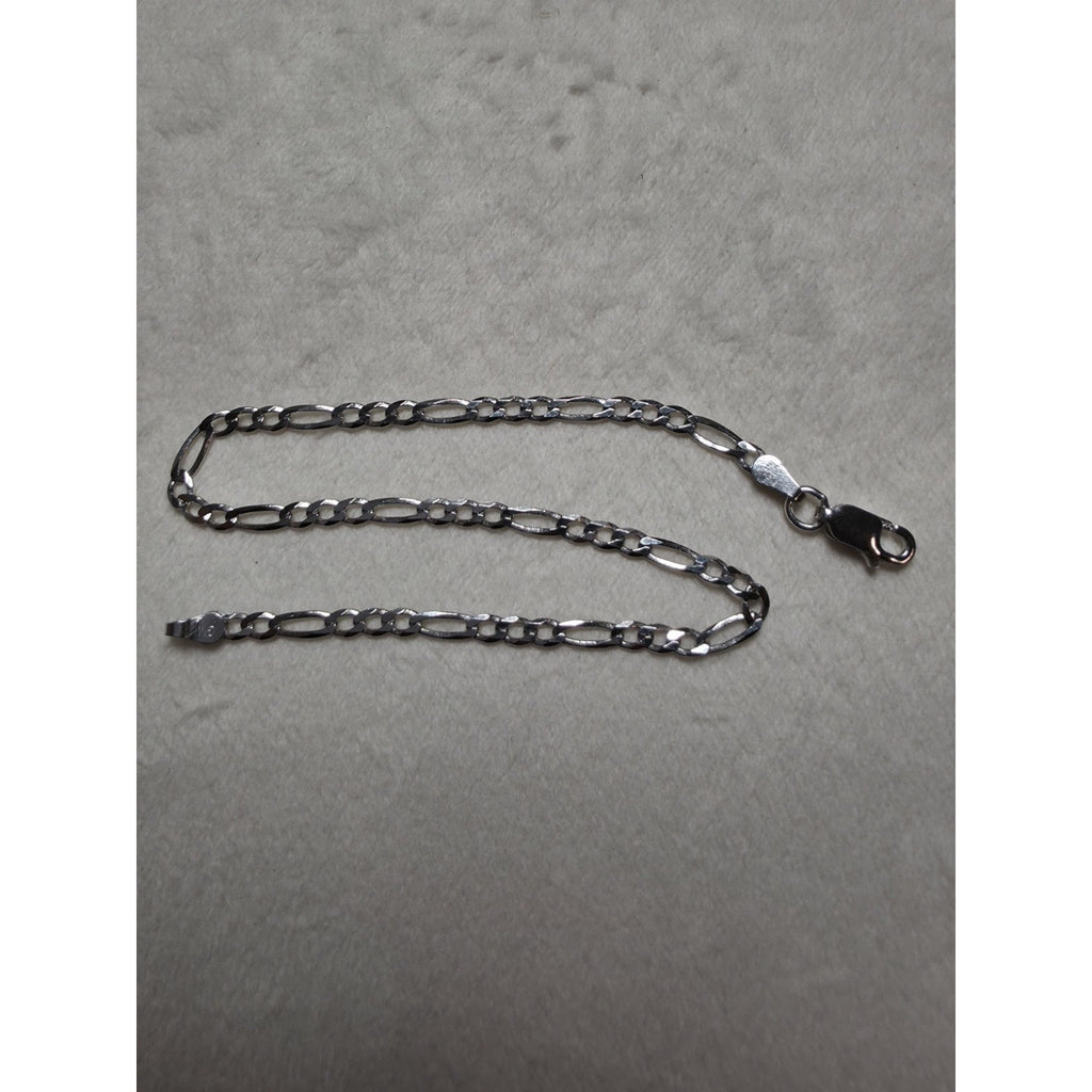8" 2.7mm Figaro Chain Bracelet Solid 925 Sterling Silver w/Lobster Clasp