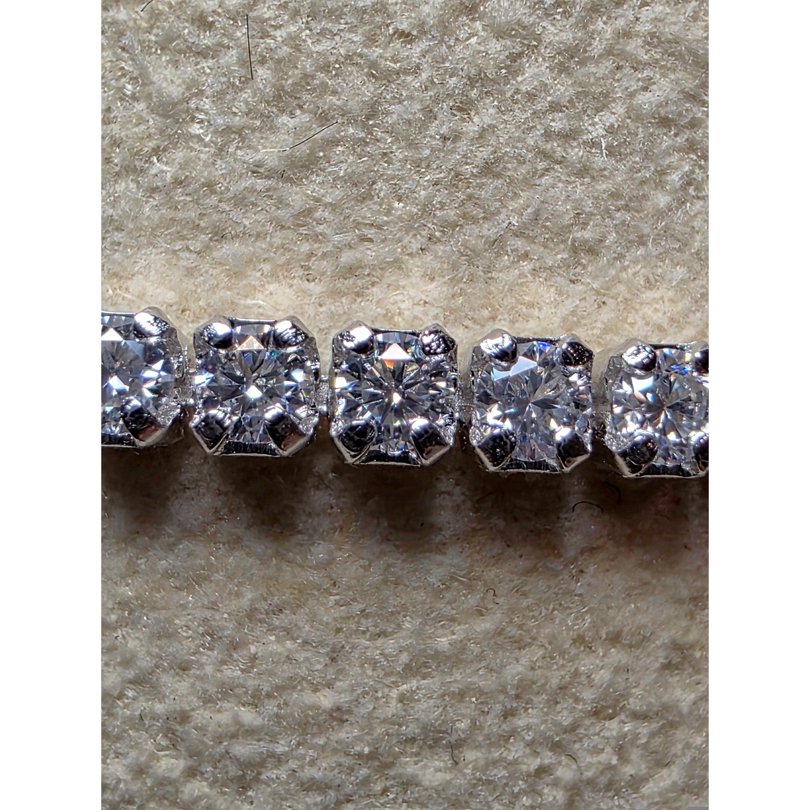 7+1" 1.53ctw Moissanite Tennis Bracelet 925 Sterling Silver Adjustable