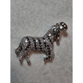 1.50CTW Moissanite Zebra Charm Pendant 925 Sterling Silver