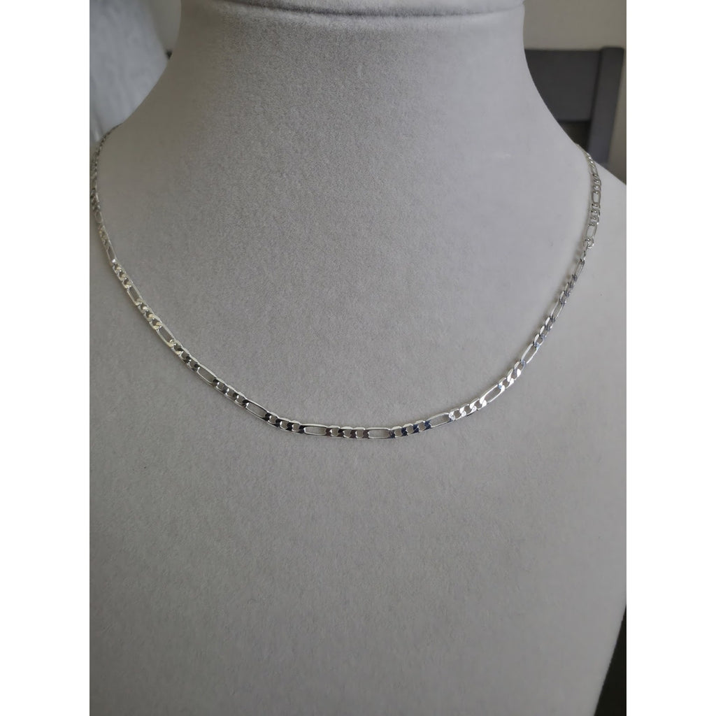 22" Figaro Chain 2.4mm 925 Sterling Silver