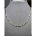 20" 1.6mm Twisted Rock Gold Over 925 Sterling Silver