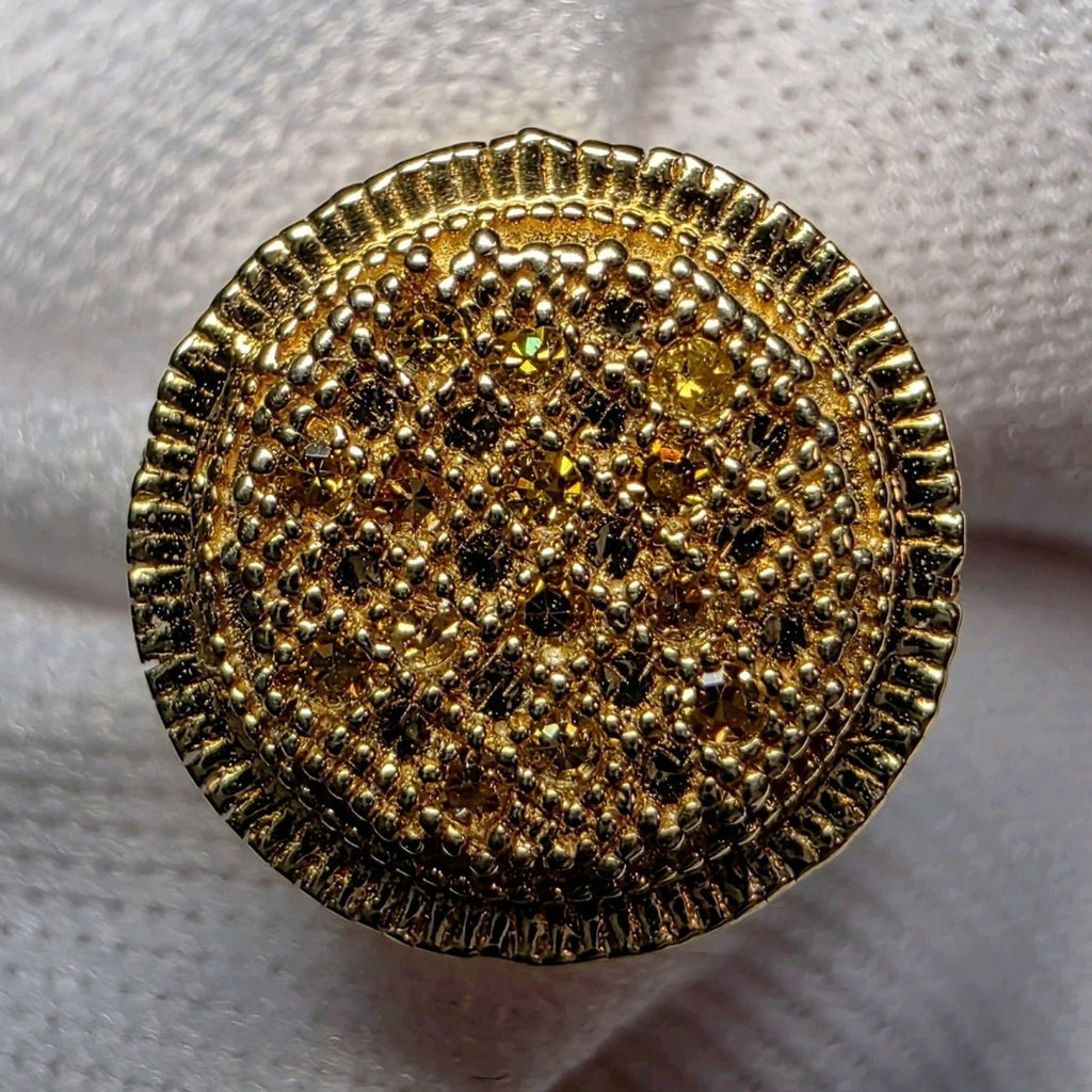 10mm Round Yellow Natural Diamond Stud Earrings 0.10CTW