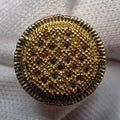 10mm Round Yellow Natural Diamond Stud Earrings 0.10CTW