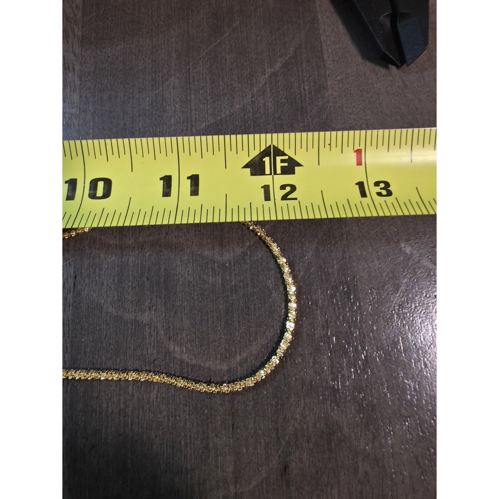 24" 2.4mm Twisted Rock Chain Gold over 925 Sterling Silver Italy