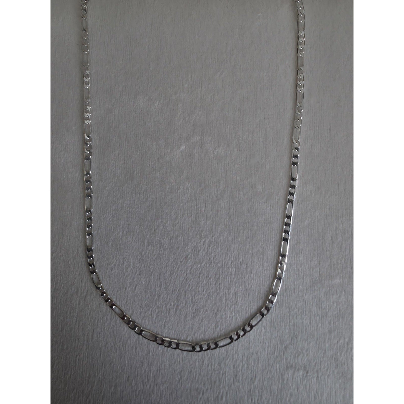 22" Figaro Chain 2.4mm 925 Sterling Silver