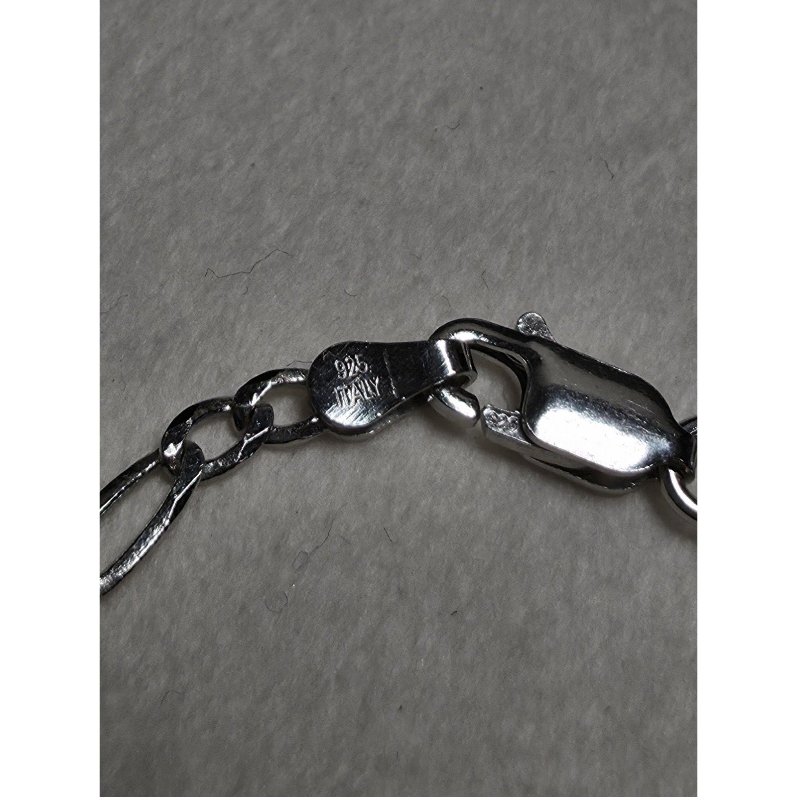 8" 2.7mm Figaro Chain Bracelet Solid 925 Sterling Silver w/Lobster Clasp