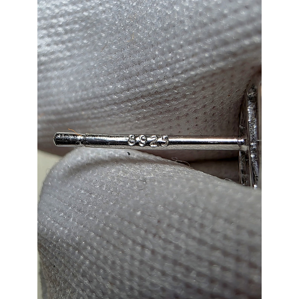 6mm 1.80ctw VVSD Moissanite Baguette Halo Earrings 925 Sterling Silver