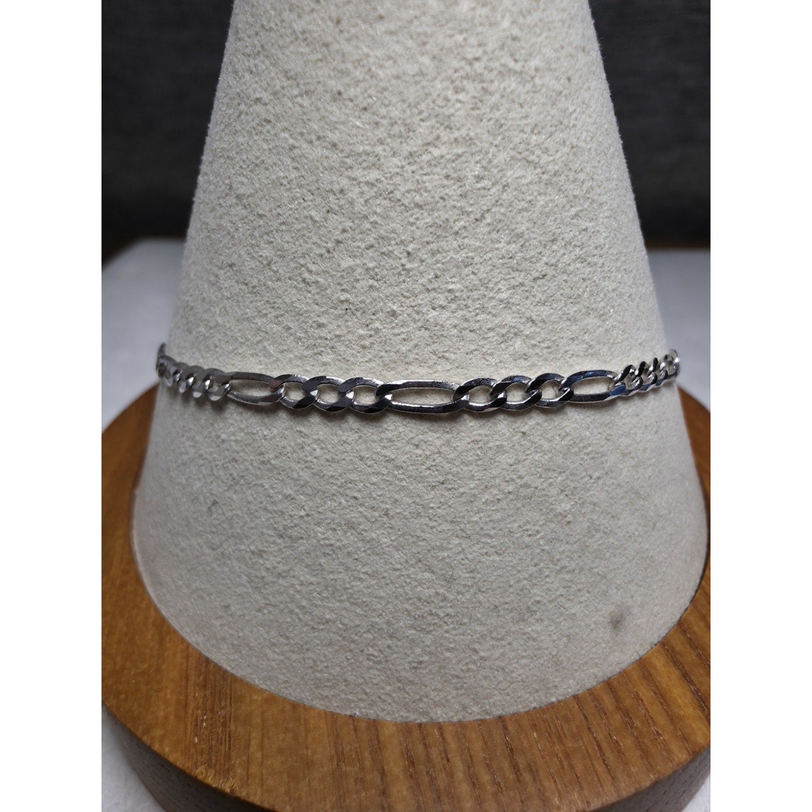 8" 2.7mm Figaro Chain Bracelet Solid 925 Sterling Silver w/Lobster Clasp