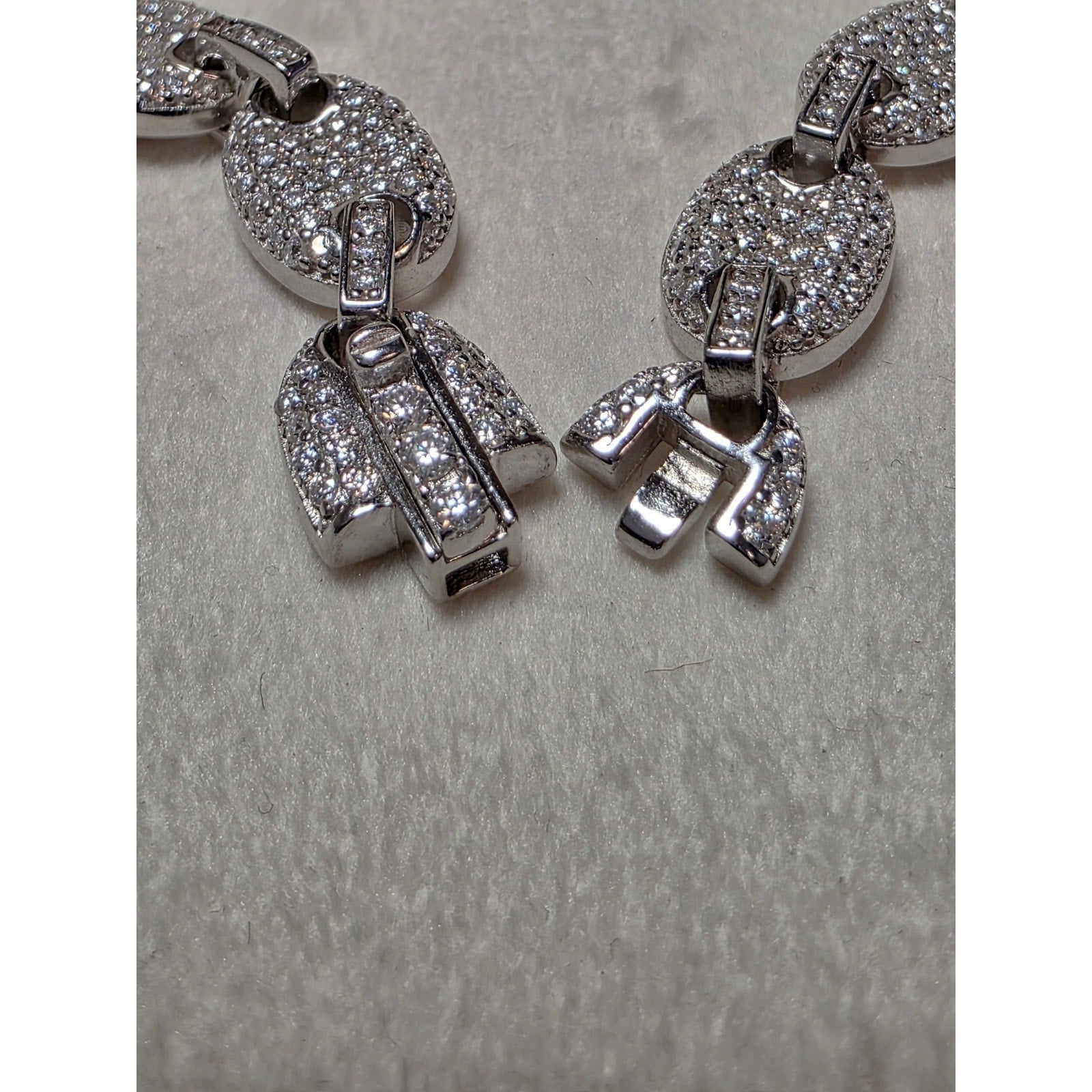 24" 8mm Moissanite Puffed Mariner 52.49g 925 Sterling Silver