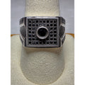 S10 Black Onyx Pavé Signet Ring 925 Sterling Silver Stamped