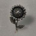 Handmade Sunflower Pendant Solid 925 Sterling Silver