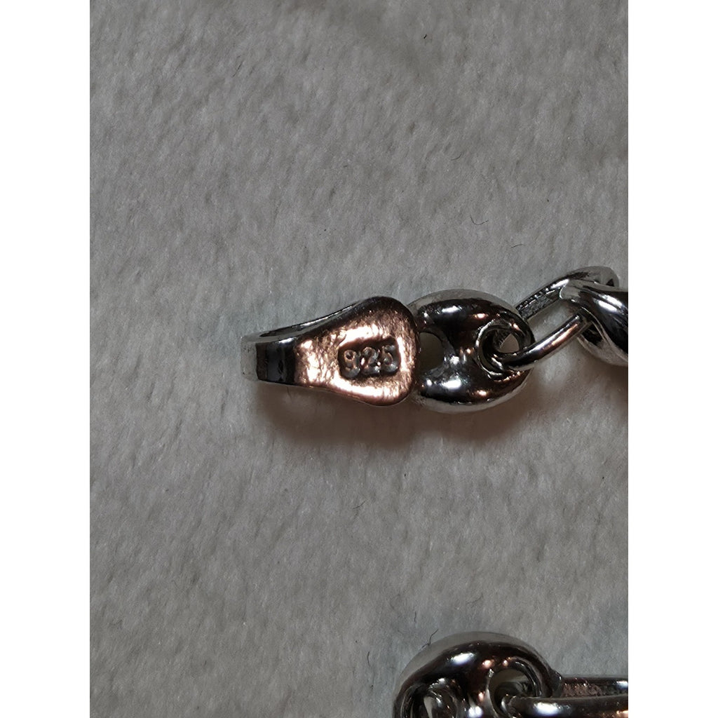 Puff Mariner 8" 4.5mm 5.63g Braclet Italy 925 Sterling Silver w/Rhodium Finish