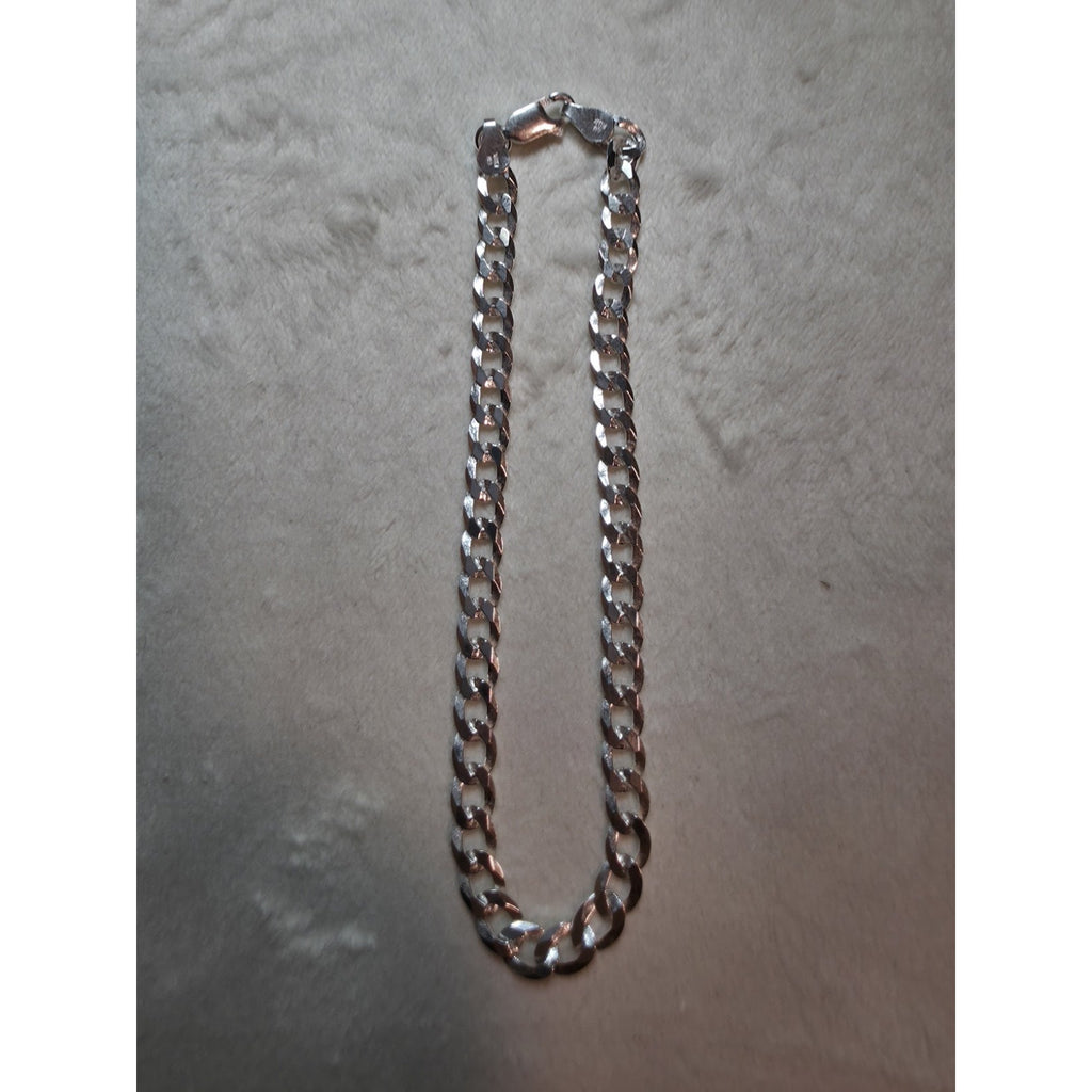 8" 4.8mm 4.44g Curb Bracelet Lobster 925 Sterling Silver