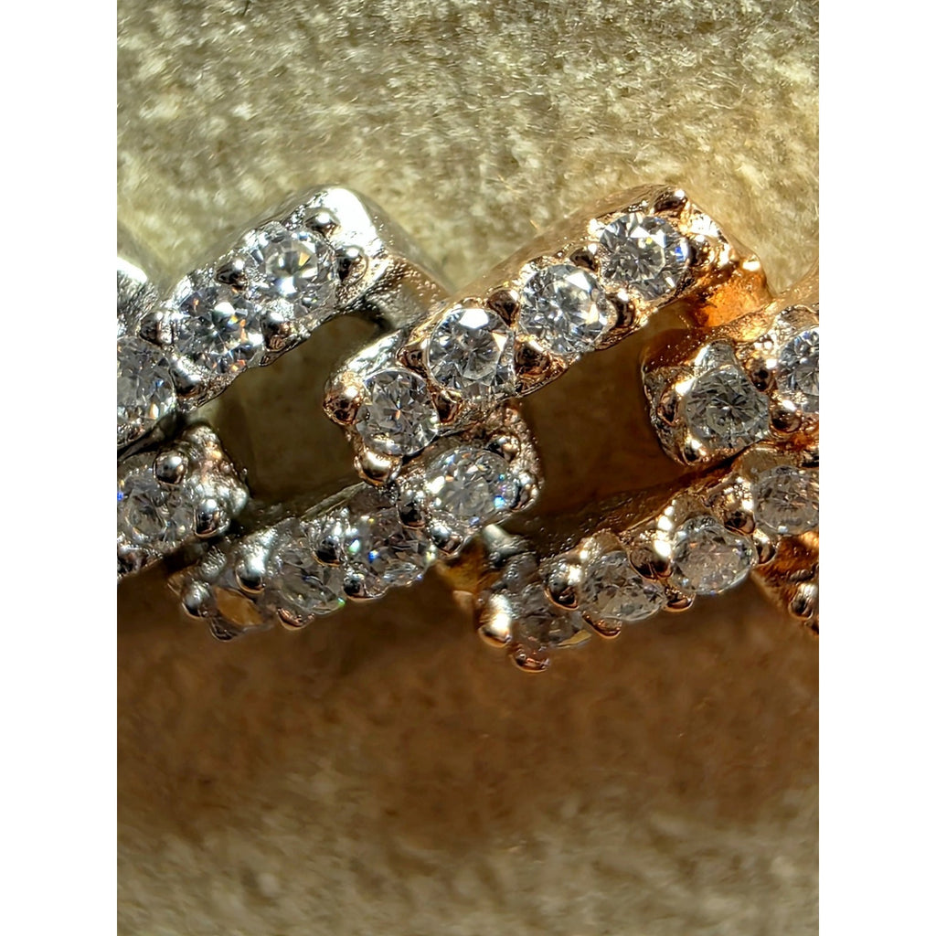 7.5" 6mm Moissanite Tri-Color Monaco Bracelet W/Box Lock 925 Sterling Silver