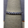 S7 0.25ctw Diamond Half Eternity Band 925 Sterling Silver Lab Created Solid Back