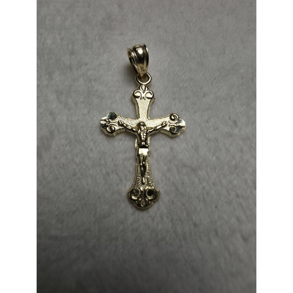 10K Solid Gold Crucifix Cross Pendant