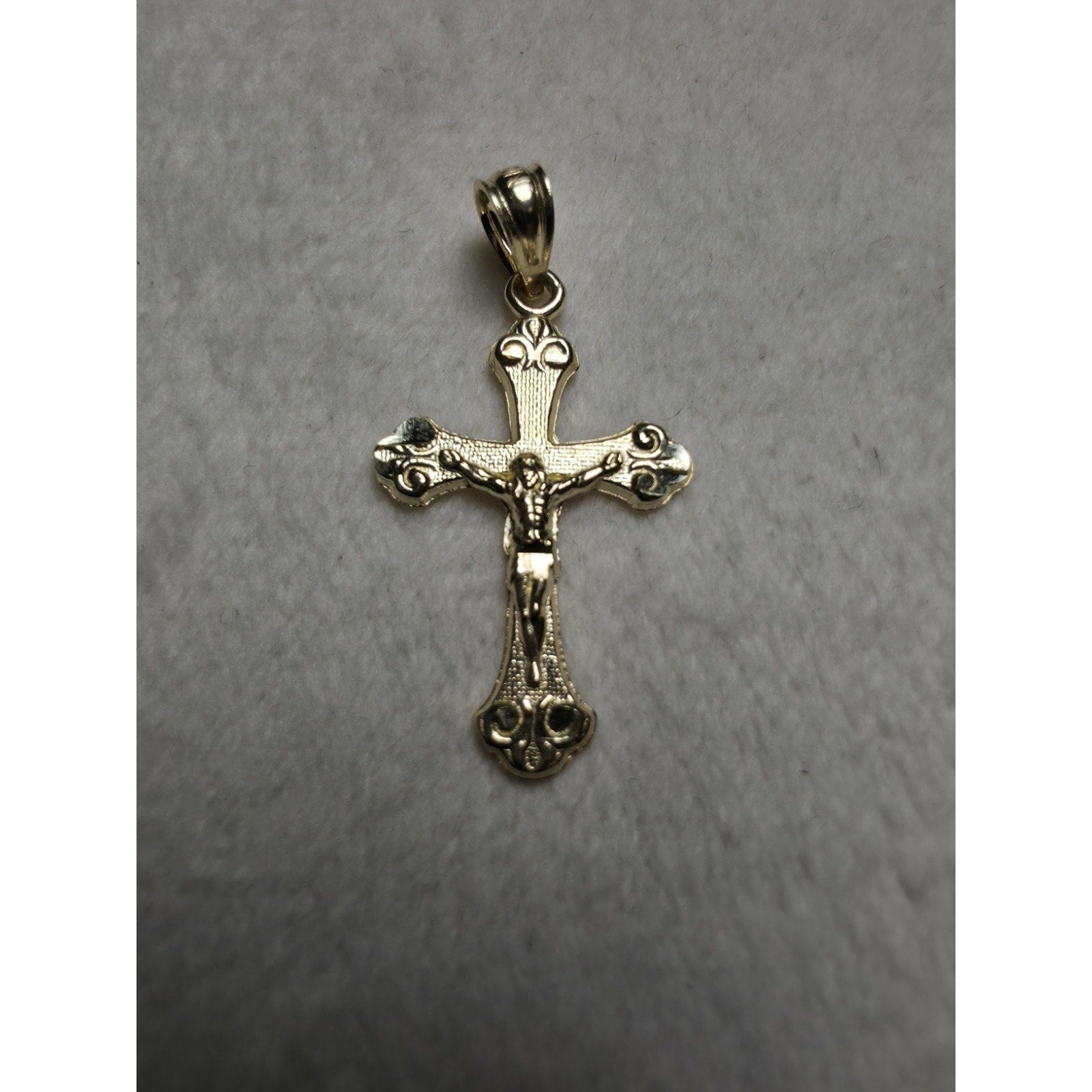 10K Solid Gold Crucifix Cross Pendant