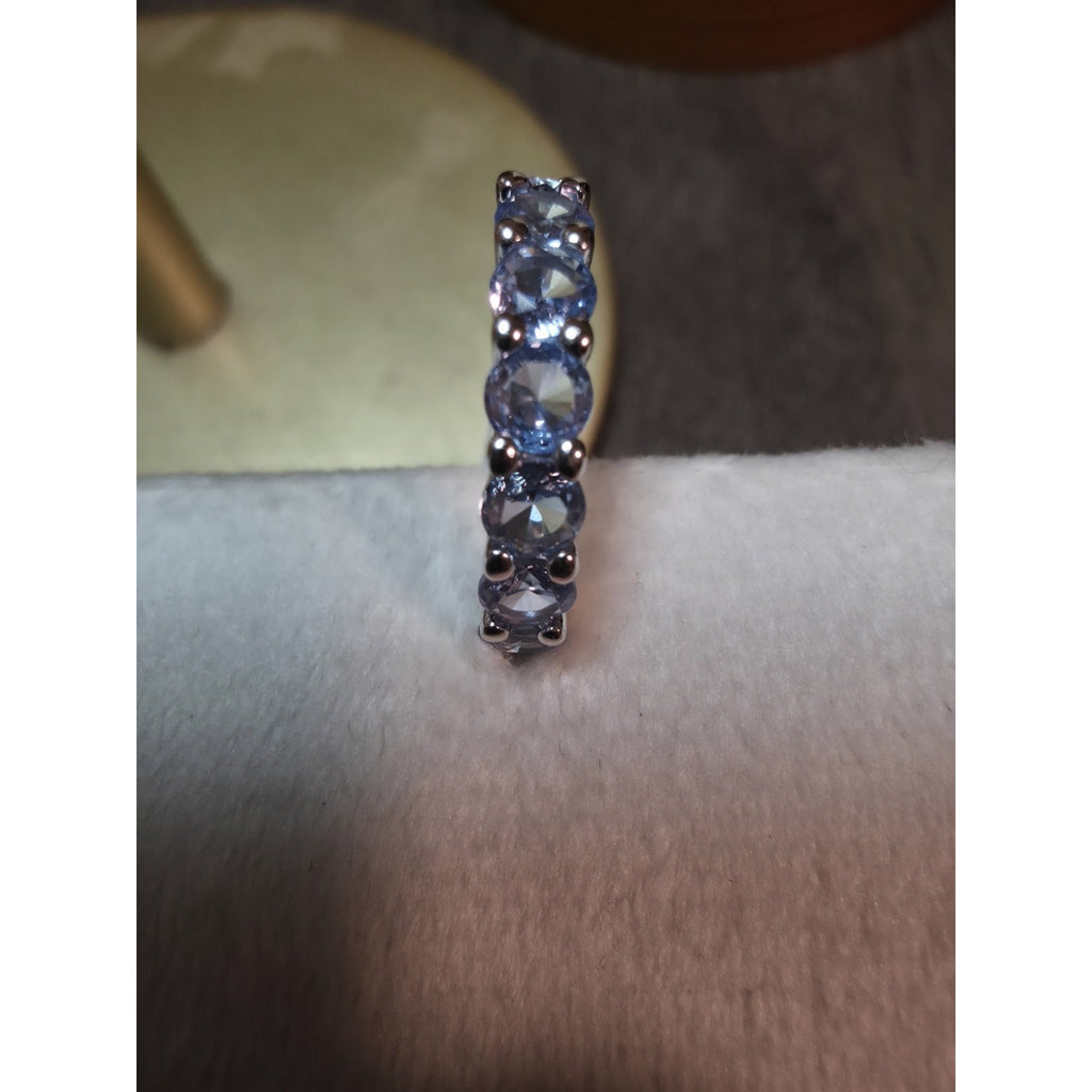 Genuine Aquamarine Eternity Band 4mm Width