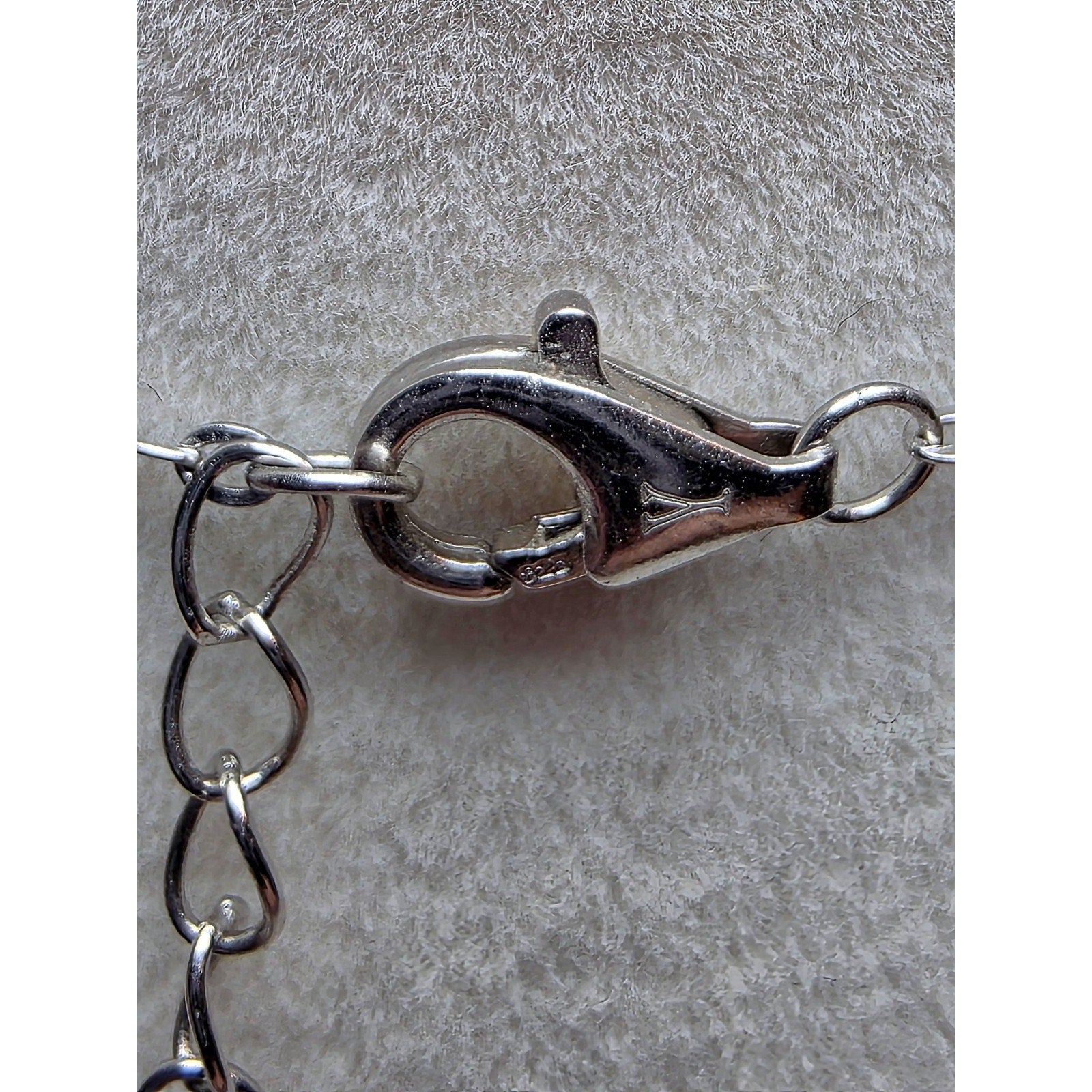 16+2" 925 Sterling Silver Clover Pendant Necklace with Pink Enamel