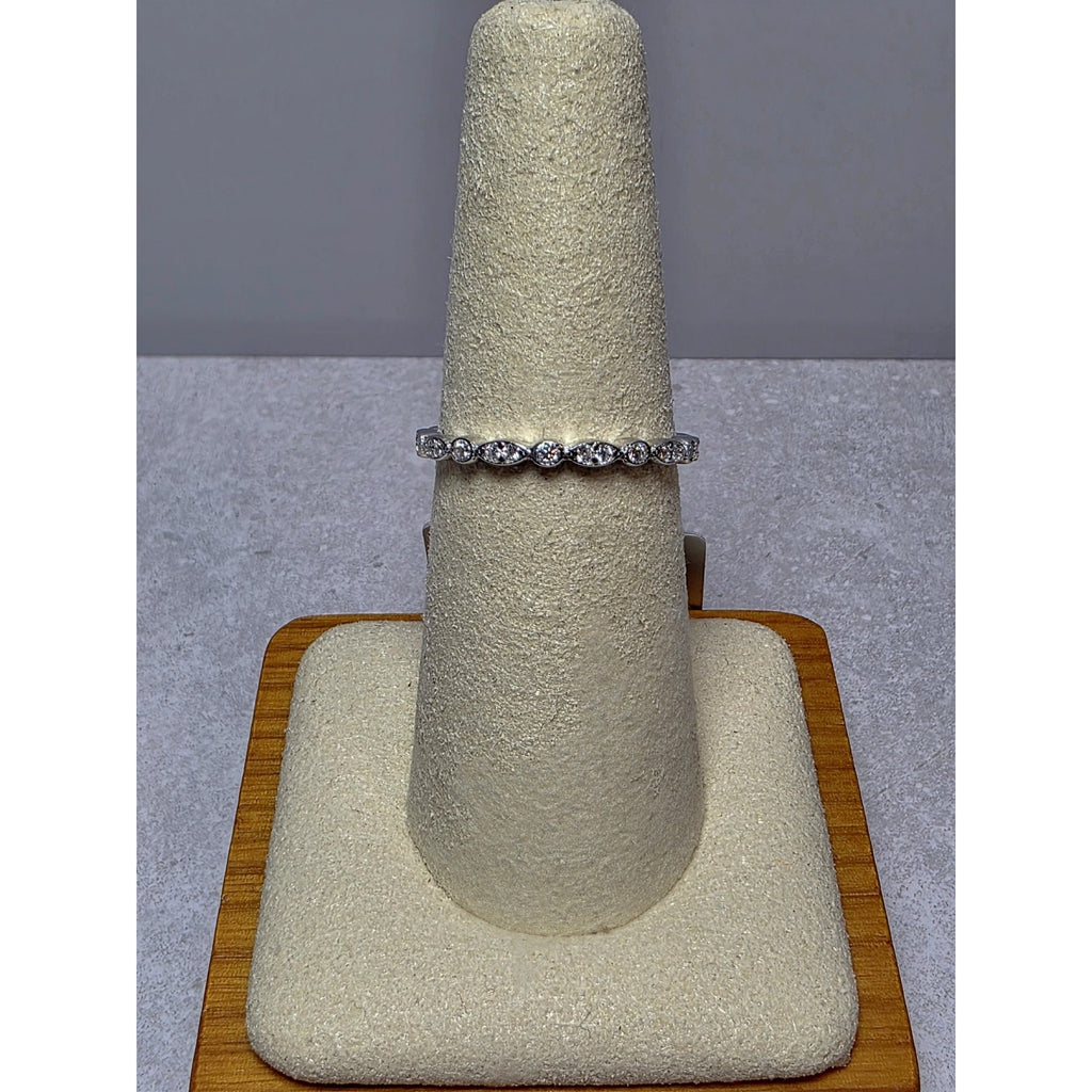 S7 2.74ct Moissanite eternity stackable ring 925 Sterling Silver
