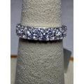 0.9ct Moissanite Two-Row Half Eternity Band 925 Sterling Silver