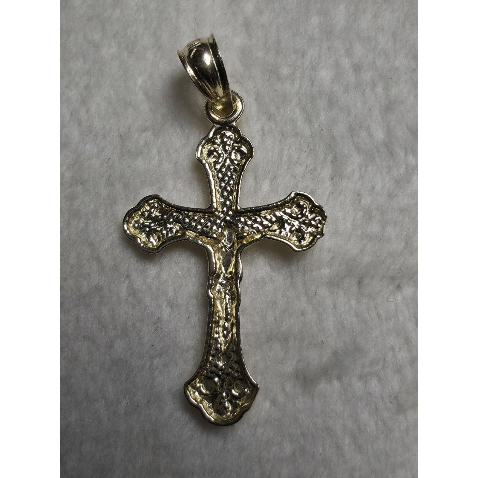 10K Solid Gold Crucifix Cross Pendant