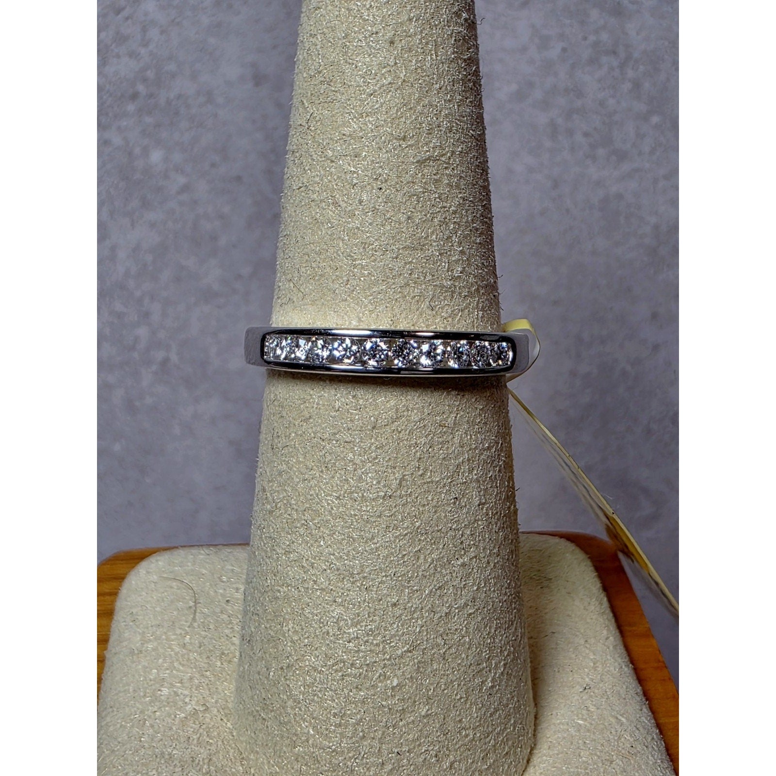 S7 0.25ctw Diamond Half Eternity Ring 925 Sterling Silver Lab Created