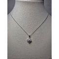 18" 0.65ctw Moissanite Clover Pendant w/Beaded Necklace 925 Sterling Silver