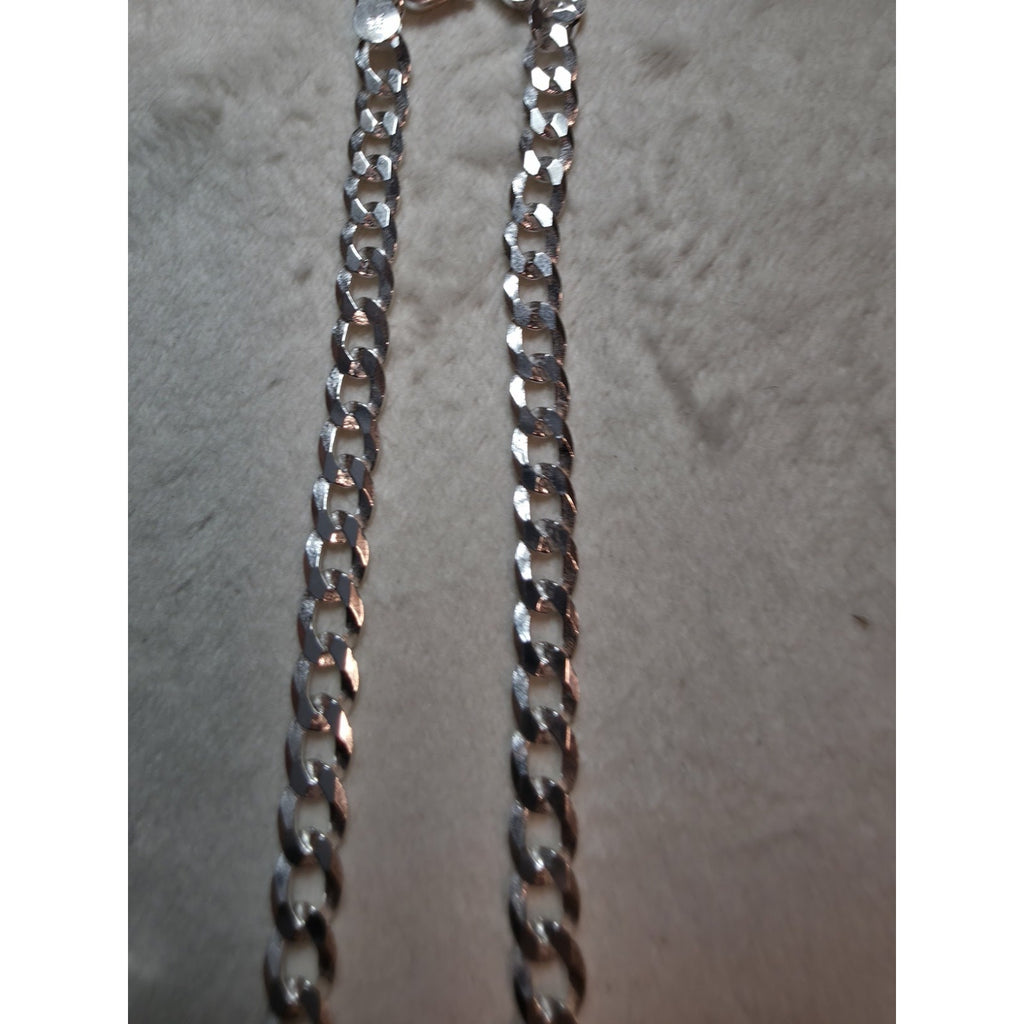 8" 4.8mm 4.44g Curb Bracelet Lobster 925 Sterling Silver