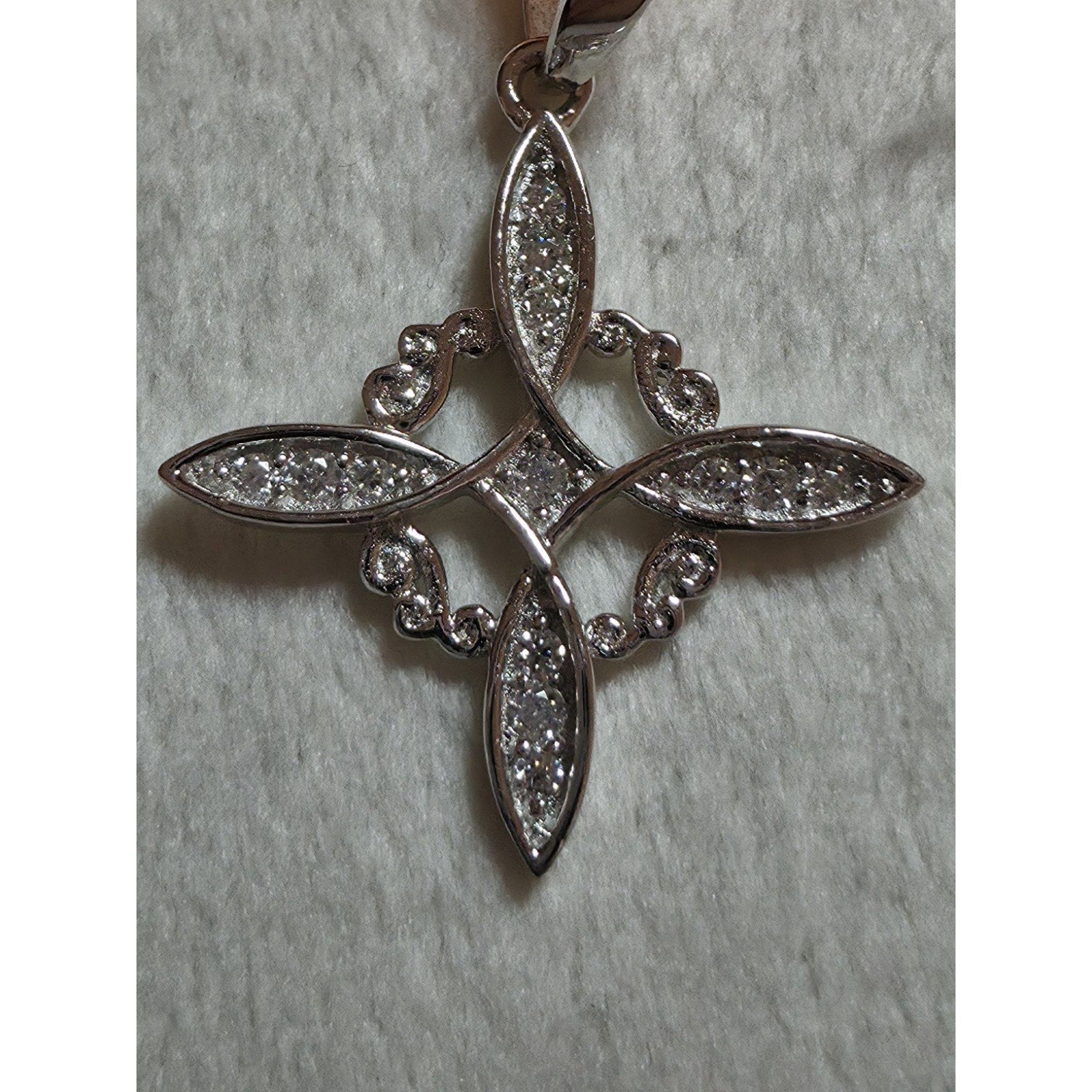 .70CTW Moissanite Marquise Prong Cross Pendant 925 Sterling Silver