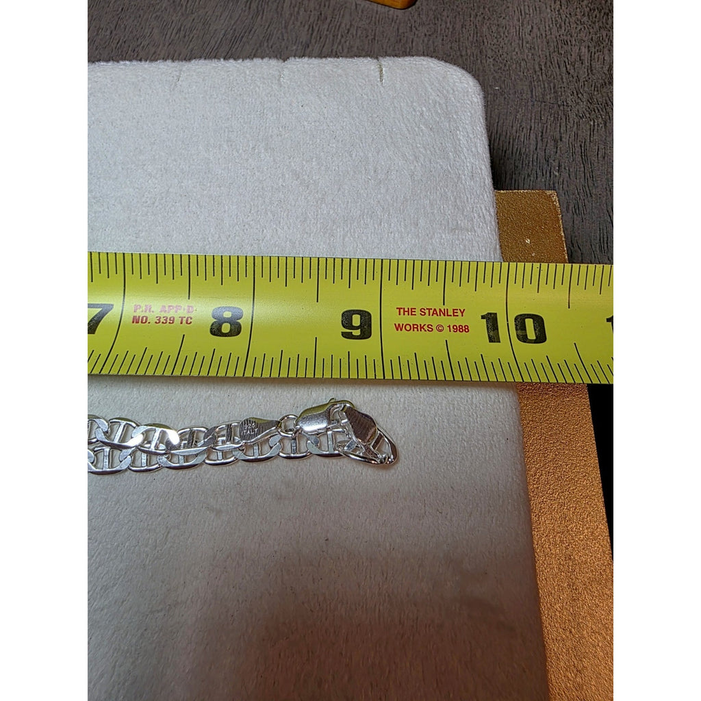 18" 5.5mm 15g Flat Mariner Chain Solid 925 Solid Silver
