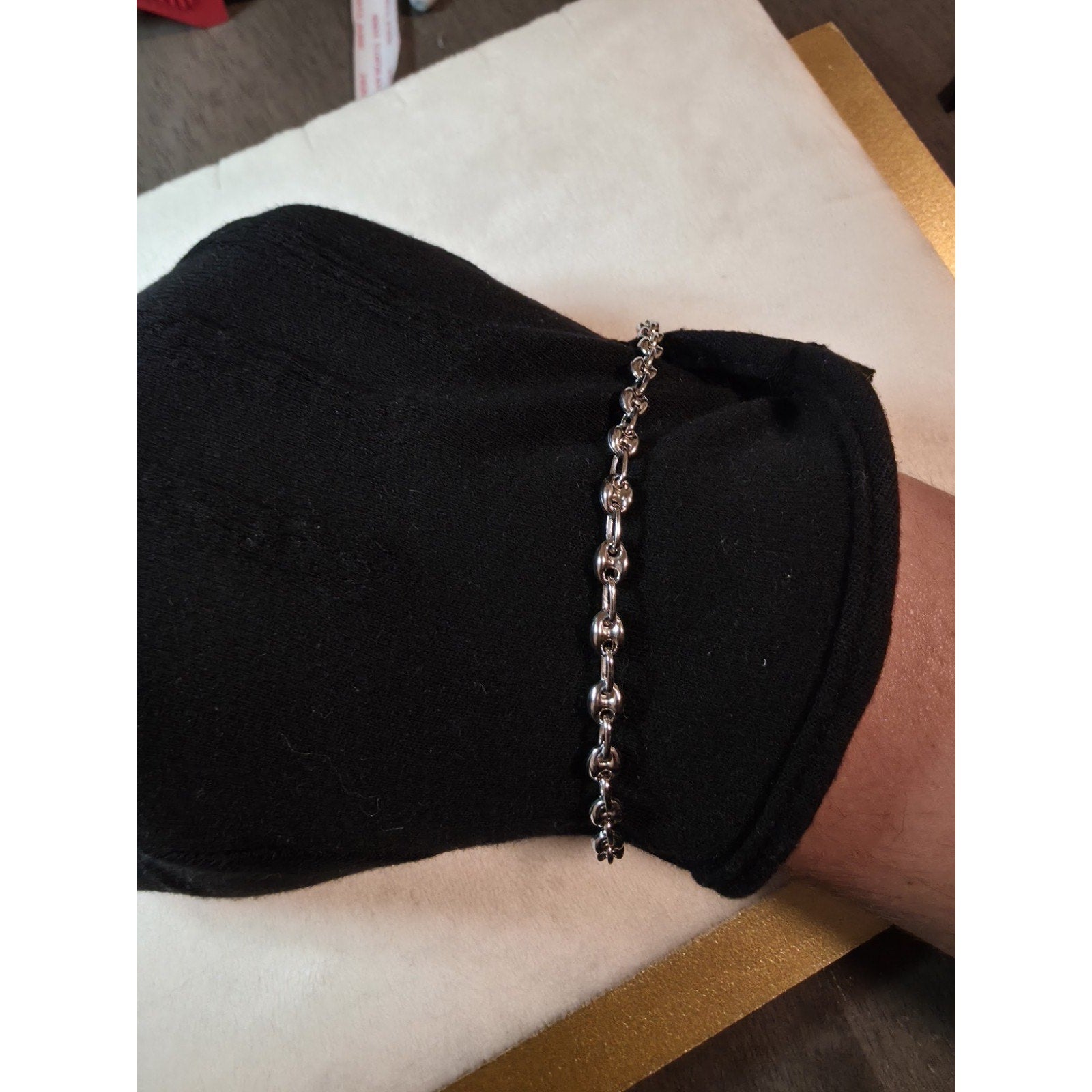 Puff Mariner 8" 4.5mm 5.63g Braclet Italy 925 Sterling Silver w/Rhodium Finish