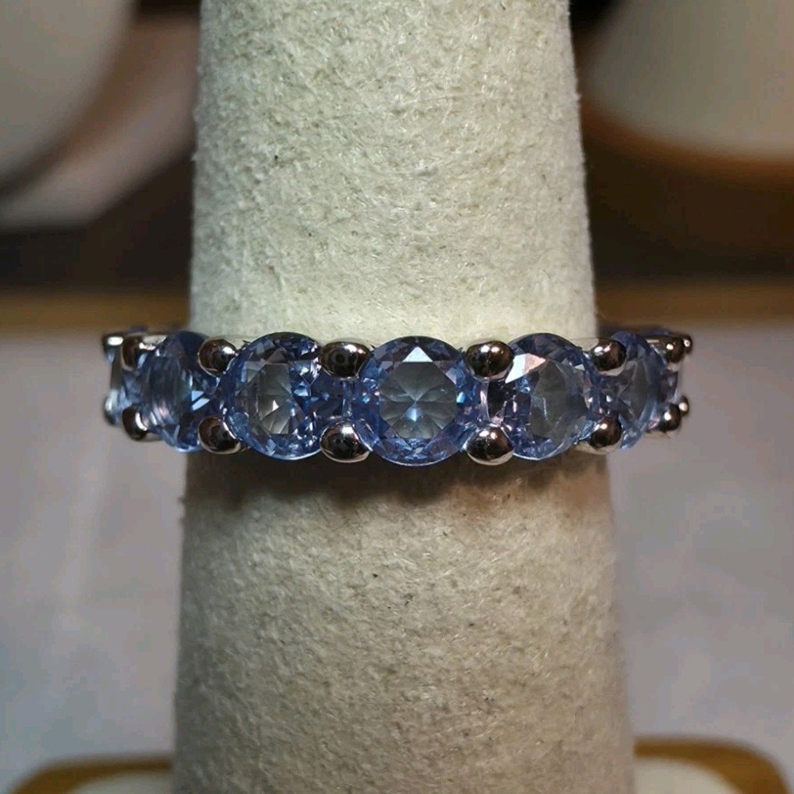 Genuine Aquamarine Eternity Band 4mm Width