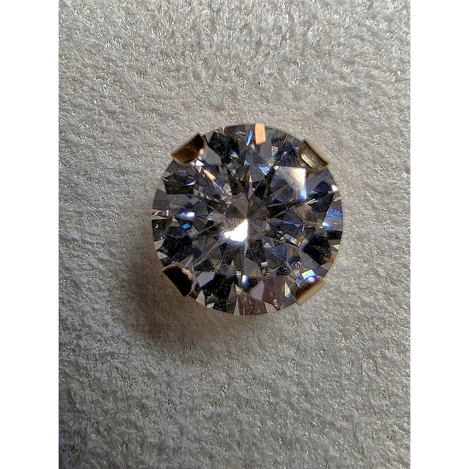 6mm 14K Solid Gold 1.52ctMoissanite Stud Earrings Round Cut w/GRA Certificate