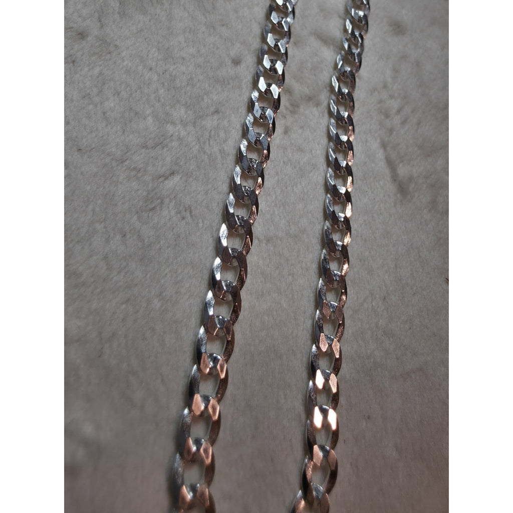 8" 4.8mm 4.44g Curb Bracelet Lobster 925 Sterling Silver