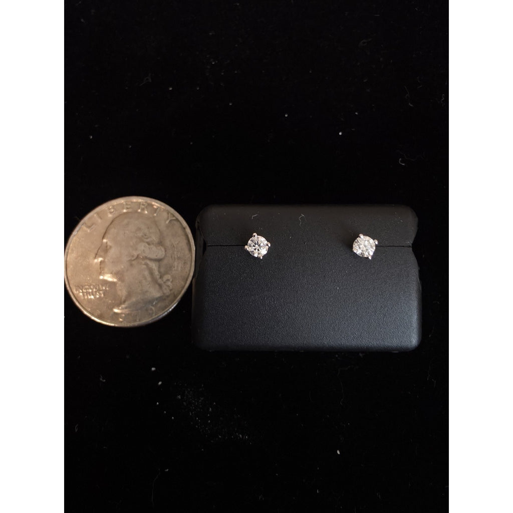 2.9mm Moissanite Stud Earrings 925 Silver Prong Setting w/Butterfly Closure