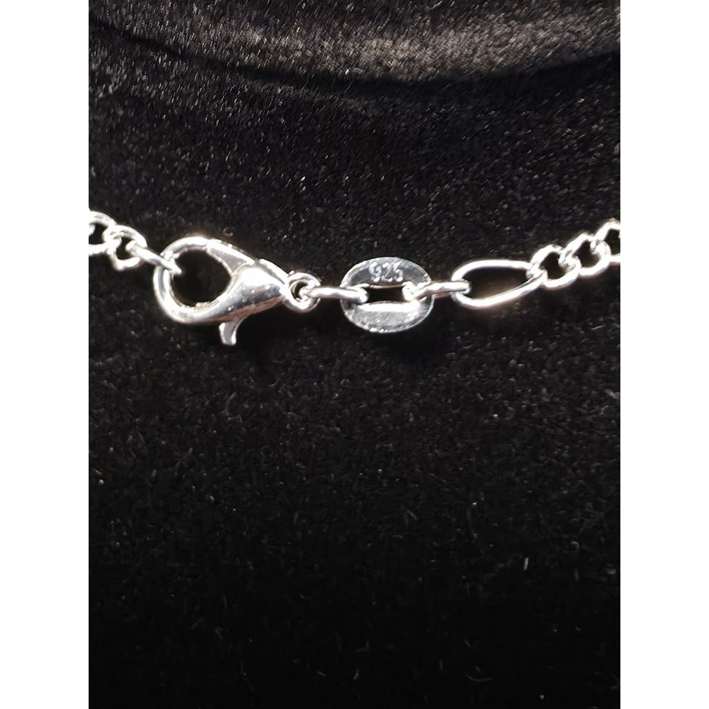26" Oval Figaro Chain 2.7mm 925 Solid Sterling Silver