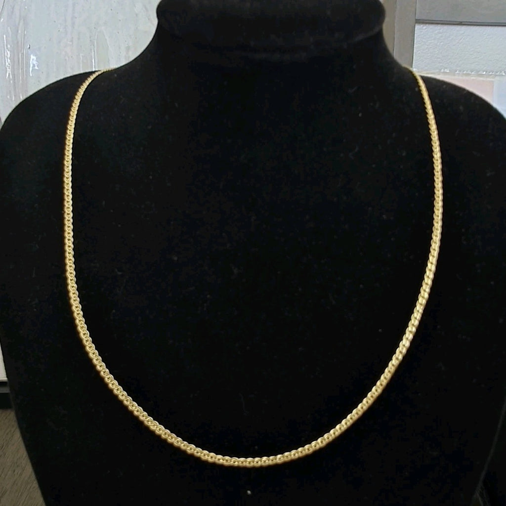 10k Gold 18" 1.9mm Double Rombo Dainty Necklace