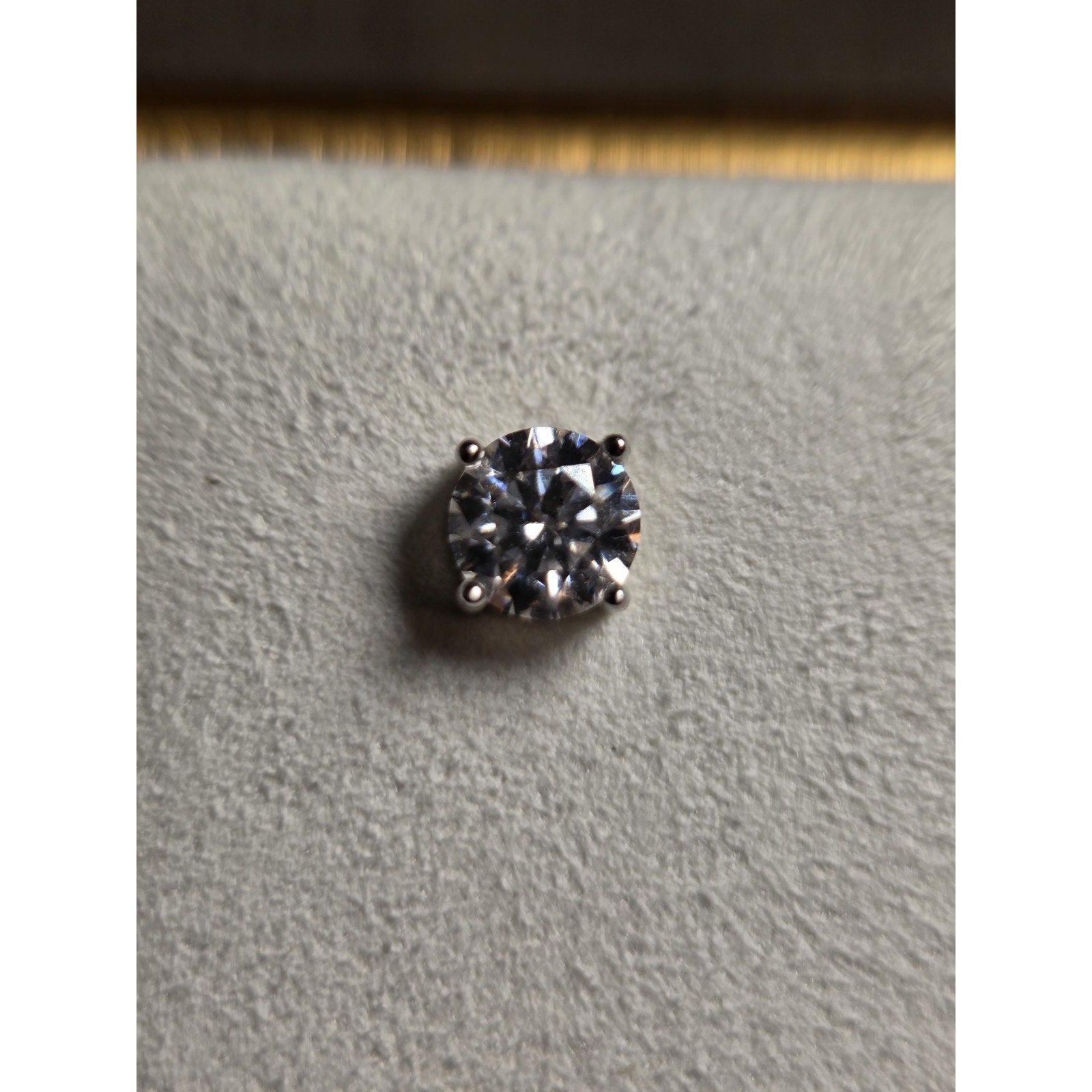 1.6CTW 6mm Round Moissanite Stud Earrings 925 Sterling Silver Prong Butterfly