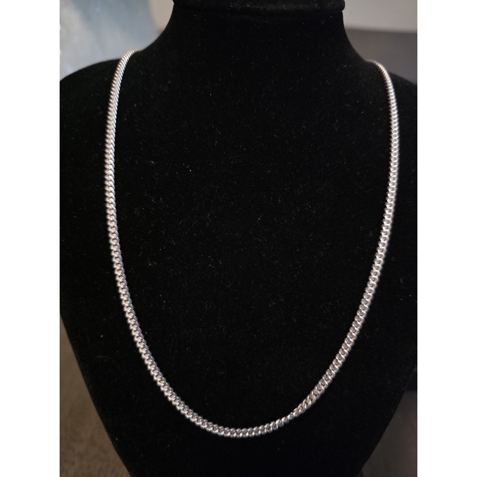 24" 2.9mm solid Miami Cuban 925 Sterling Silver Chain 13.57g