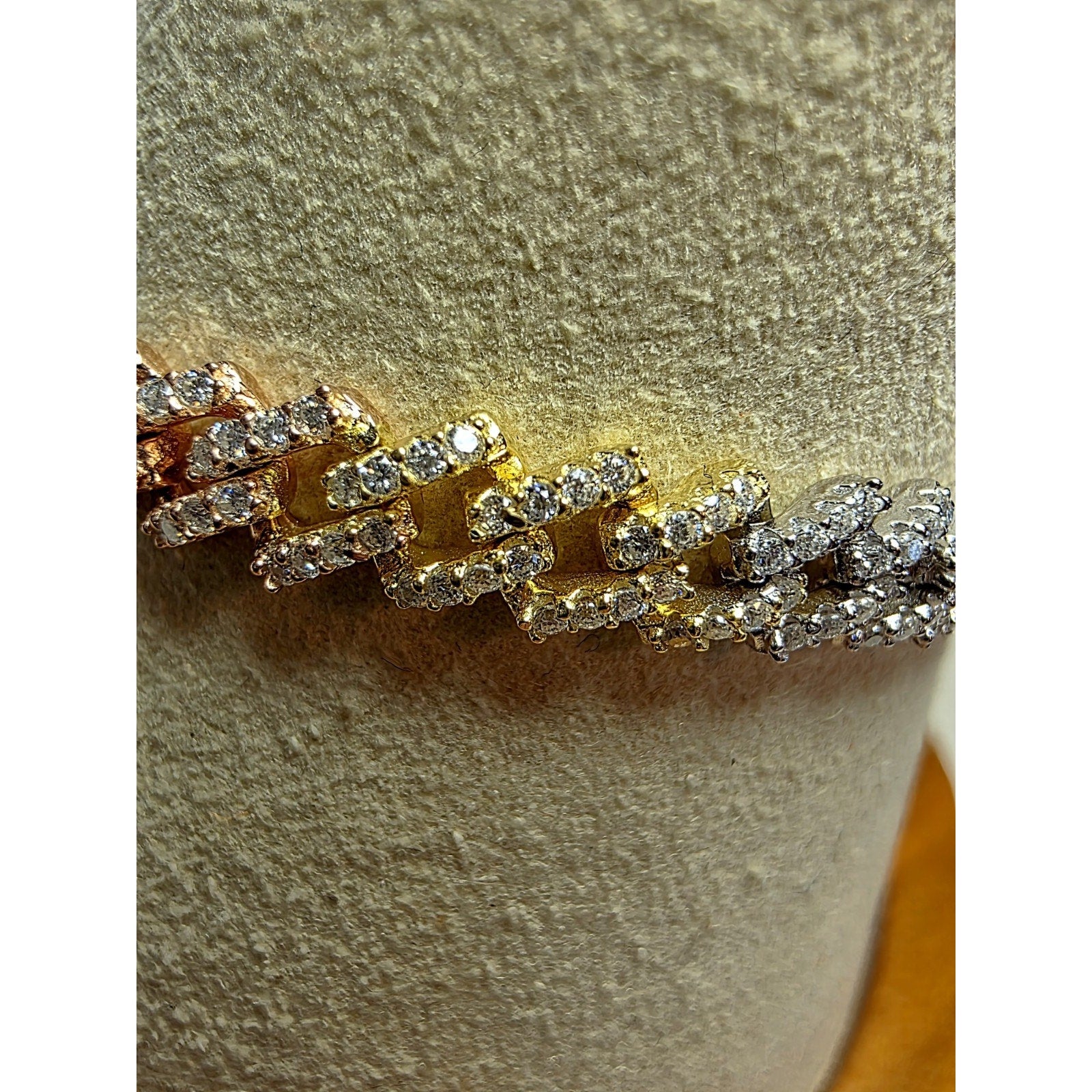 7.5" 6mm Moissanite Tri-Color Monaco Bracelet W/Box Lock 925 Sterling Silver