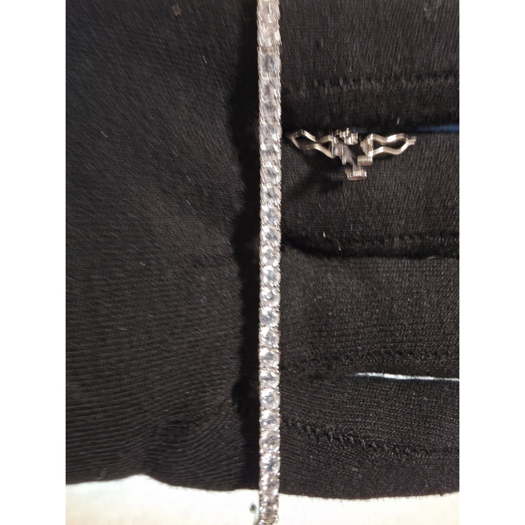 7" 3.5mm Tennis Bracelet w/Box Clasp 925 Sterling Silver