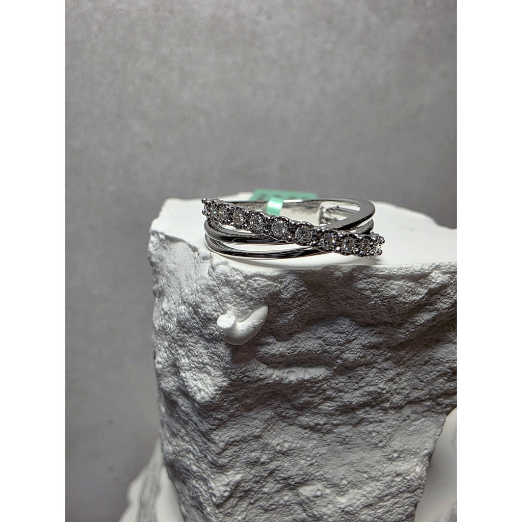 S7 0.25ctw Diamond Ring 925 Sterling Silver Lab Created