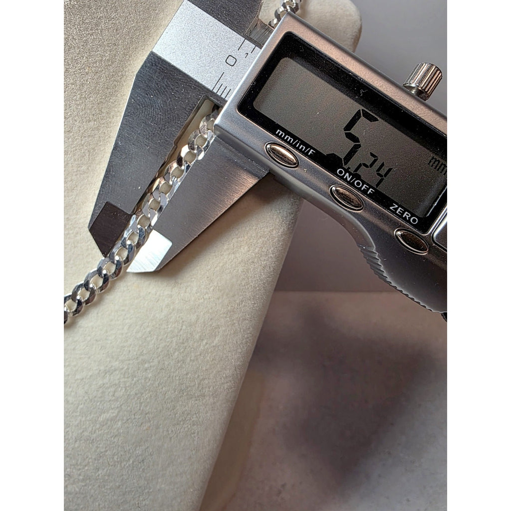 24" 5.2mm 16.47g Cuban Chain Solid 925 Sterling Silver