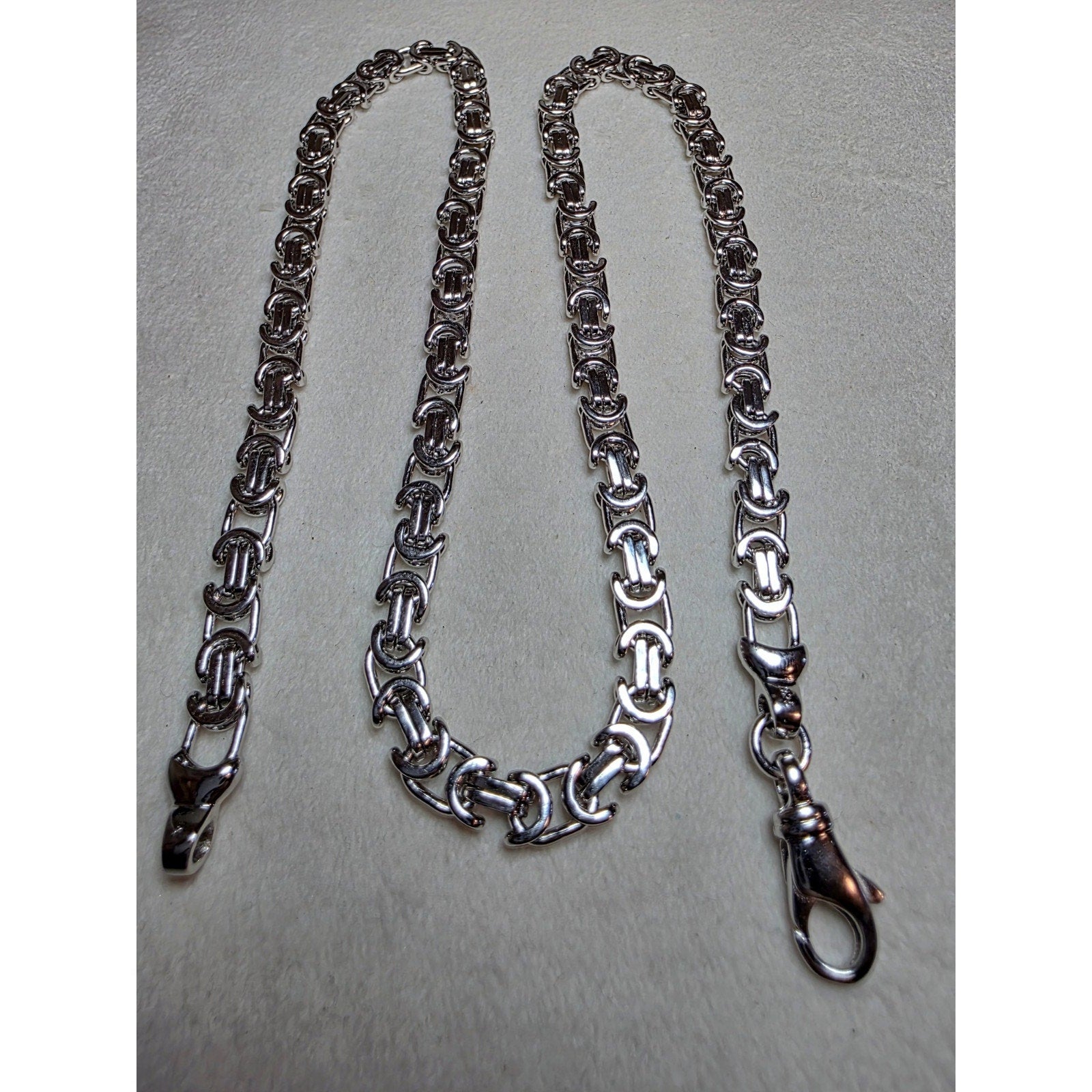 20" 6.1mm 42g Flat Byzantine Chain Solid 925 Sterling Silver