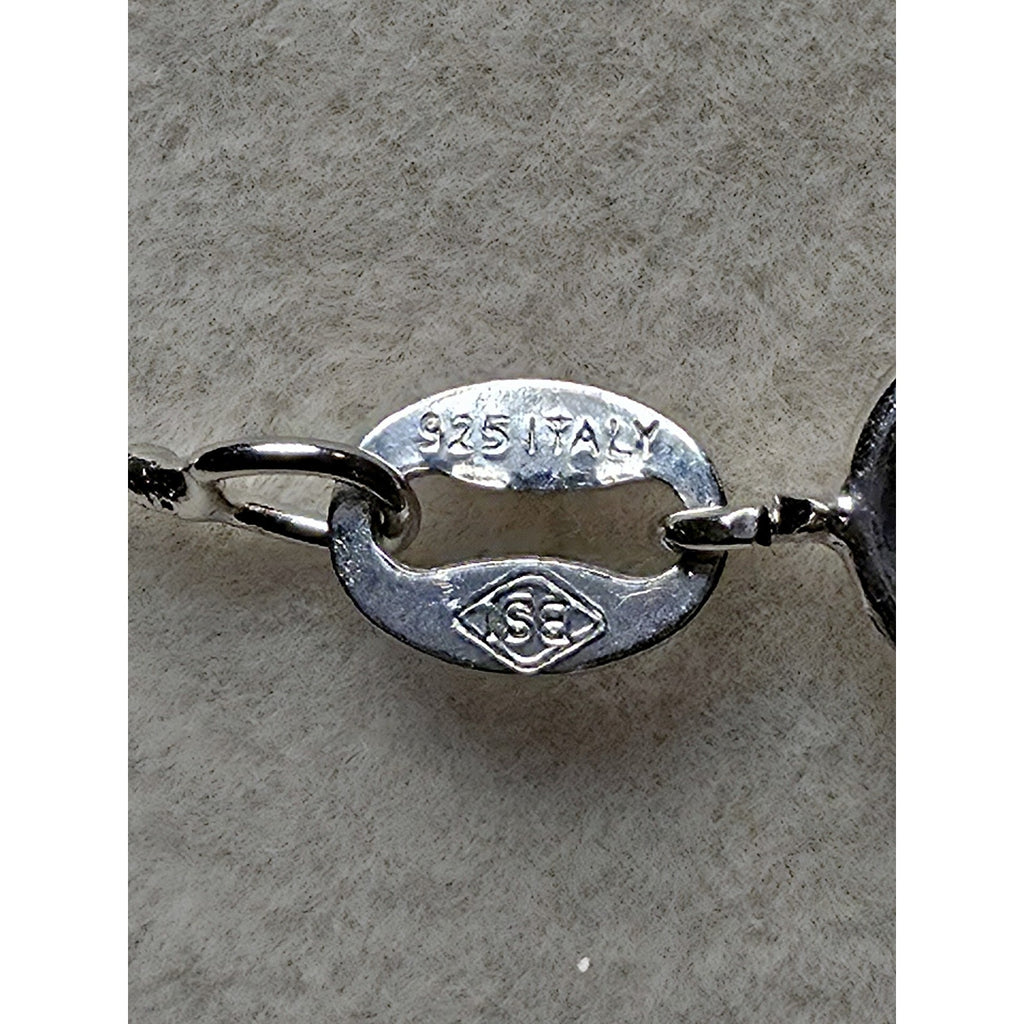 18" 0.65ctw Moissanite Clover Pendant w/Beaded Necklace 925 Sterling Silver