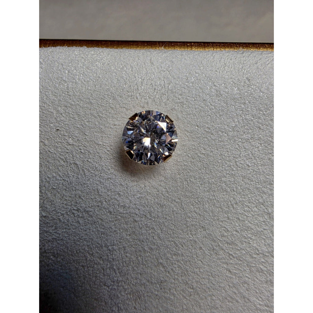 6mm 14K Solid Gold 1.52ctMoissanite Stud Earrings Round Cut w/GRA Certificate