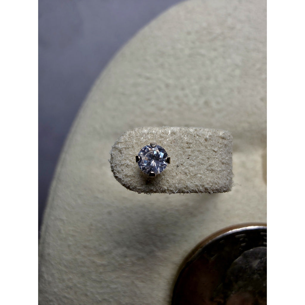10k Solid Gold 3mm Round Stud Earrings w/Silicon Backs 10k Stamped