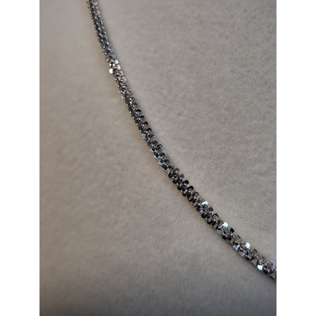 22" Twisted Rock Chain 2.3mm 925 Sterling Silver 6.27g